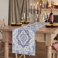 thumbnail image 2 of Table Runners 70 Inches Long Dress Scarves, Blue Purple Boho Farmhouse Coffee/Dining/Kitchen Table Decor, Holiday Table Runner, Vintage Abstract Art Floral Ethnic Tribe 13x70 Inch, 2 of 9