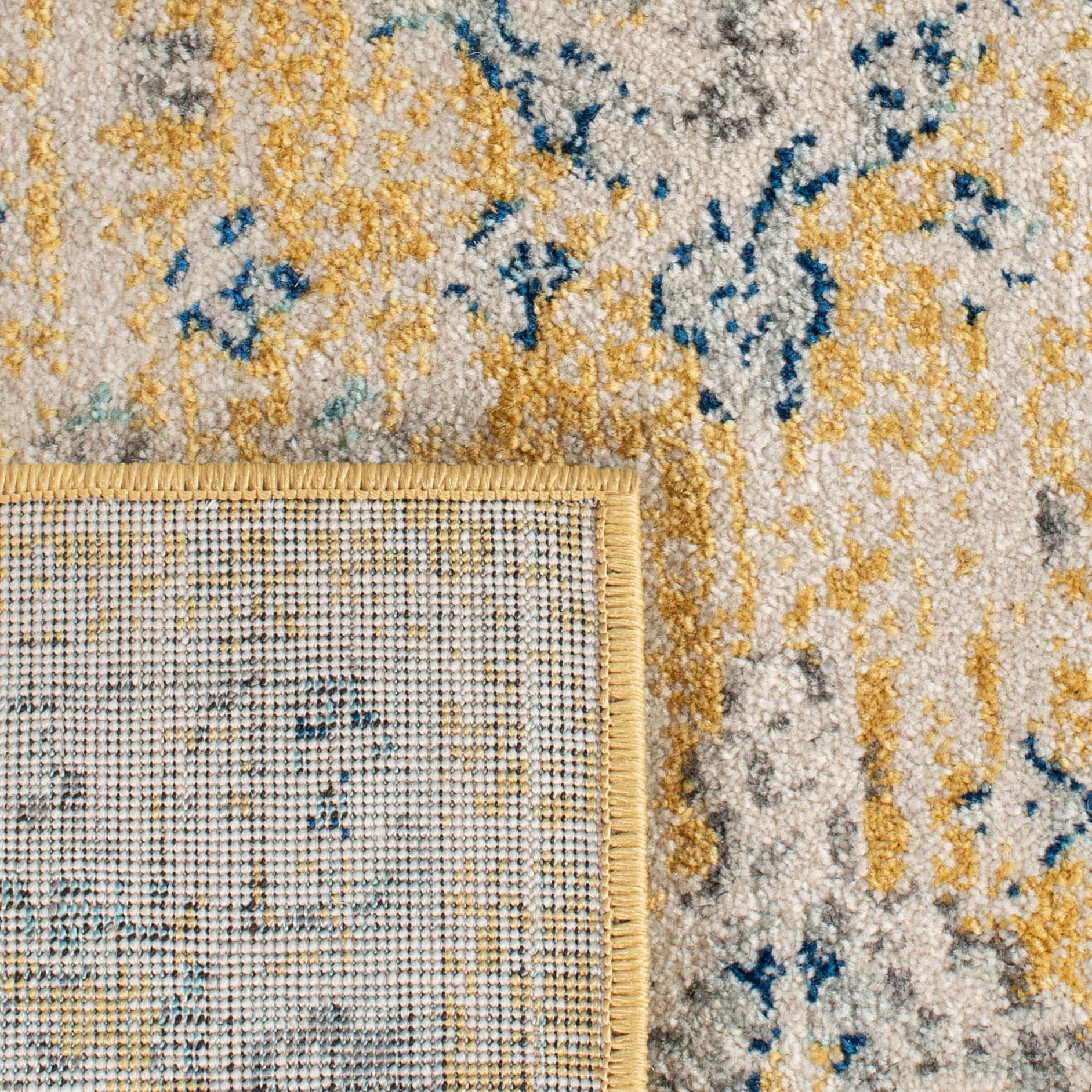 SAFAVIEH Evoke Stamen Bordered Area Rug, Gold/Ivory, 4' x 6'