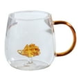 thumbnail image 4 of Shoreew Handmade Glass Cup Animal Plant Shape Transparent Water Cup Cute Coffee Milk Drink Cup with Colorful Handle, 4 of 7
