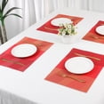 thumbnail image 7 of Unique Bargains Set of 6 Placemats for Dining Table Decor Wipeable Table Mat Red, 7 of 7