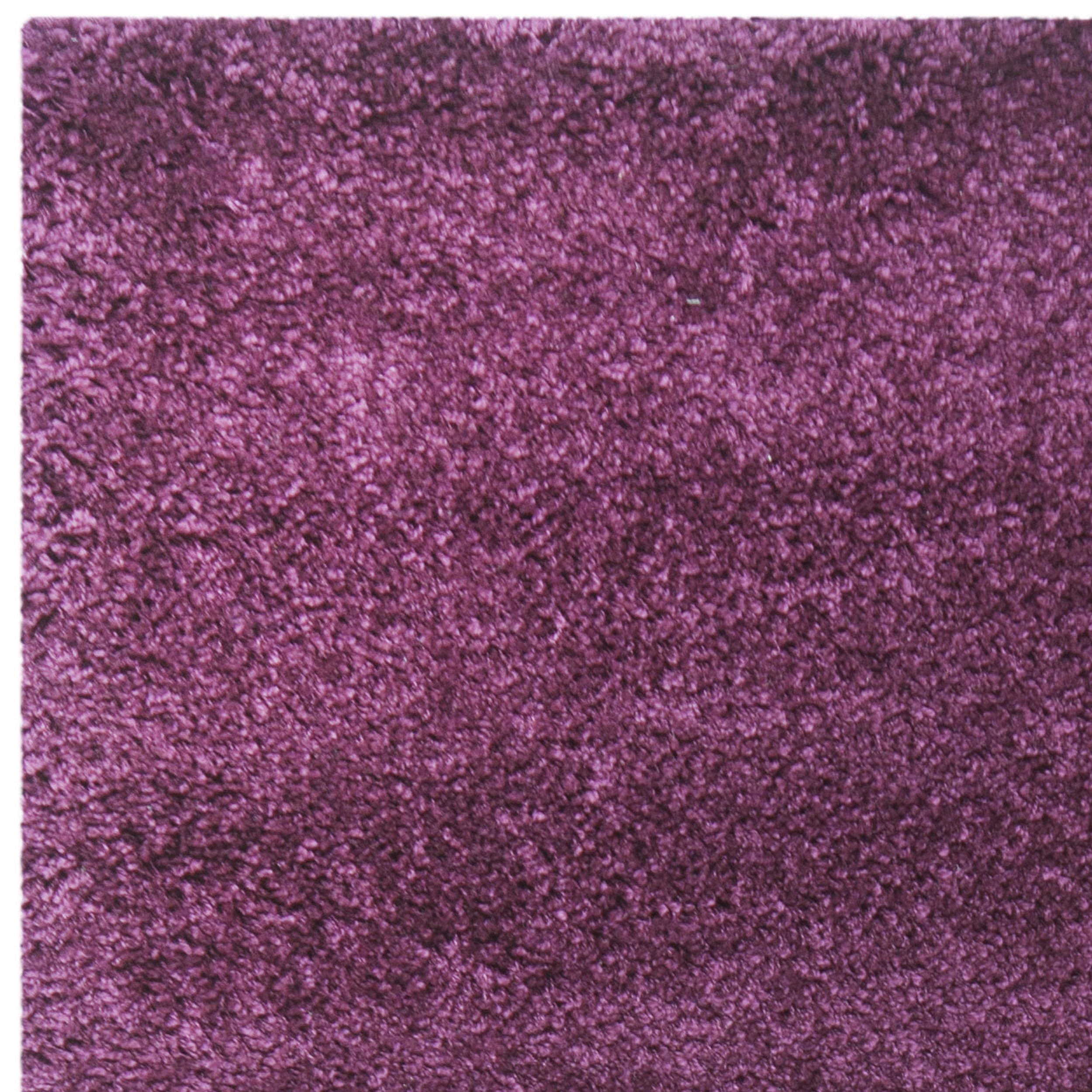 SAFAVIEH Santa Monica Chelsey Solid Shag Area Rug, Purple, 6'7" x 6'7" Square