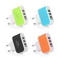 thumbnail image 4 of HomeLife Universal EU/US Plug 5V 3 Ports USB Wall Home Charger Power Adapter Converter, 4 of 13