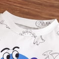 thumbnail image 6 of OYXSER Toddler Baby Boy Summer Clothes 18 24 Months Cute Summer Kids Pattern Short Sleeve T-Shirt Tee Tops + Shorts Clothing Set Kids Outfit Set, Blue 6-9M, 6 of 9