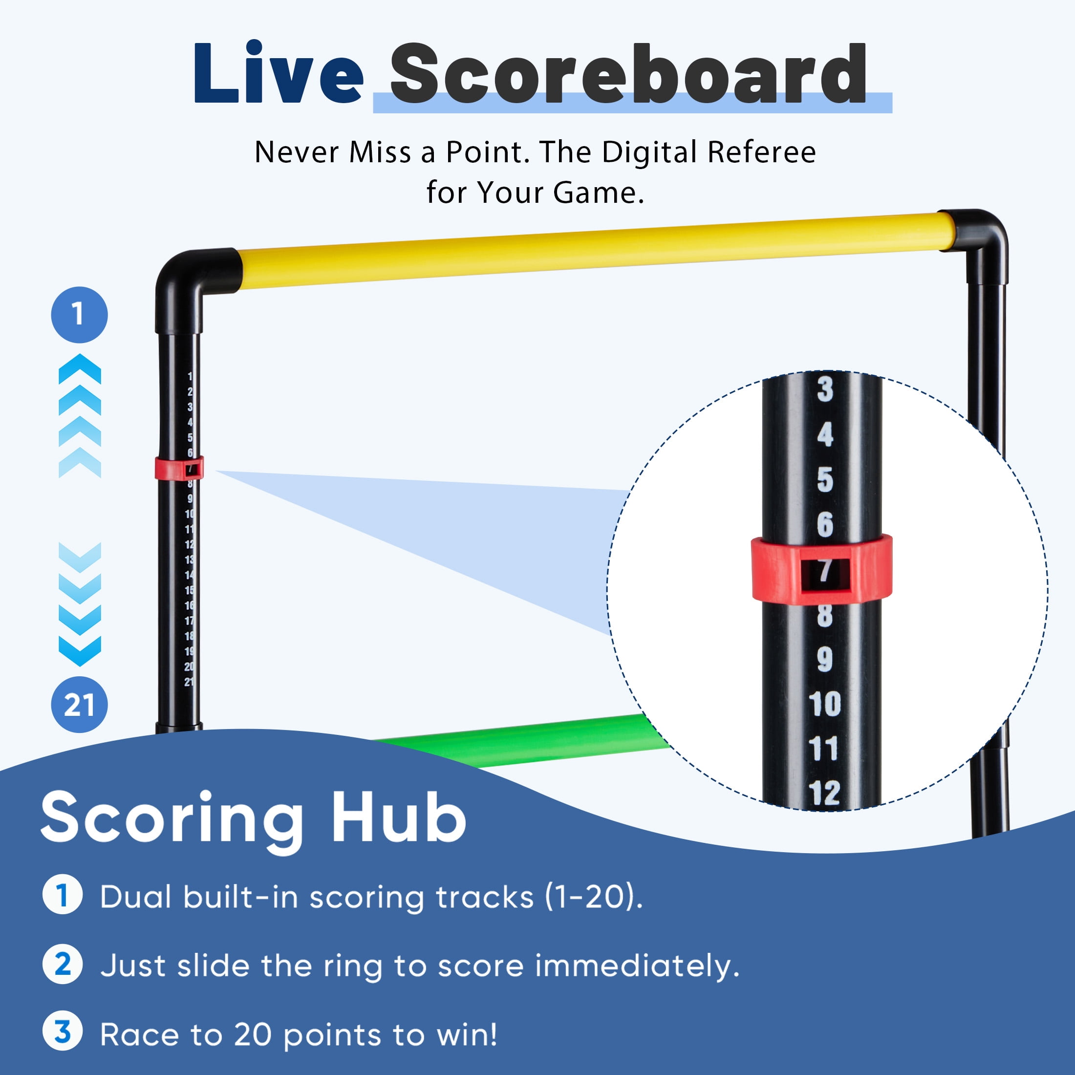 EDX Ladder Ball, Toss Game Set with Balls, Ladderball Tossing & Golf Tossing Games for Yard, Outdoor Lawn Fun Game for Family, with 6 Bolas, Score Trackers & Carry Bag.