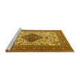 thumbnail image 2 of Ahgly Company Machine Washable Indoor Rectangle Persian Yellow Traditional Area Rugs, 4' x 6', 2 of 4