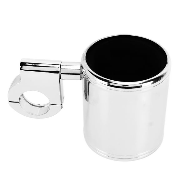 Motorcycle Handlebar Cup Holder Chrome Adjustable Universal for ATV 22‑32mm Handle