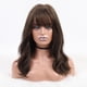 thumbnail image 3 of Fiudx Peluca de Seda, Postizo de Fibra Resistente a Altas Temperaturas, Elegante Diseño Rizado, Flequillo Largo de Aspecto Natural, Ideal para Fiestas y Uso Diario, Moda Femenina, Tamaño Ajustable, F, 3 of 7