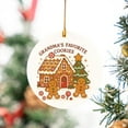 thumbnail image 3 of ViciArt Grandma’s Favorite Cookies Ceramic Ornament – Gingerbread House Christmas Tree Decor, 3 of 5