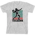 thumbnail image 3 of "Touchdown" Football Sports Youth Heather Gray Crew Neck Short Sleeve Tee-Medium, 3 of 4