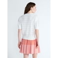 thumbnail image 4 of Free Assembly's Women's Cotton Crochet Cardigan Sweater with Puff Sleeves, Sizes XS-4X, 4 of 6