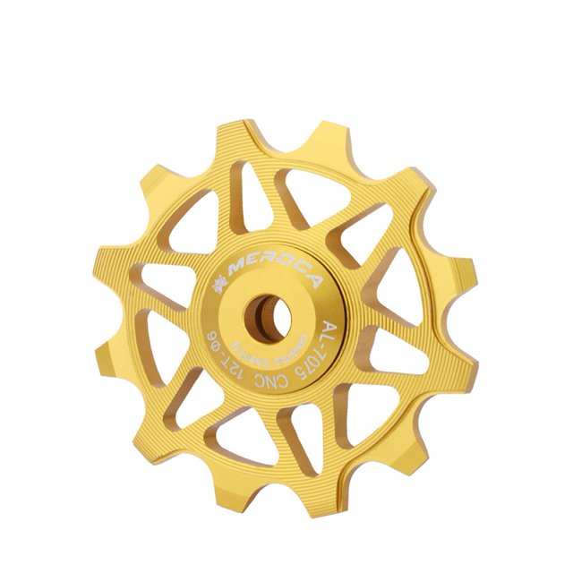 MTB Road Bike Ceramic Bearing CNC Pulley Rear Derailleur 12/14T Wheel 12T Gold