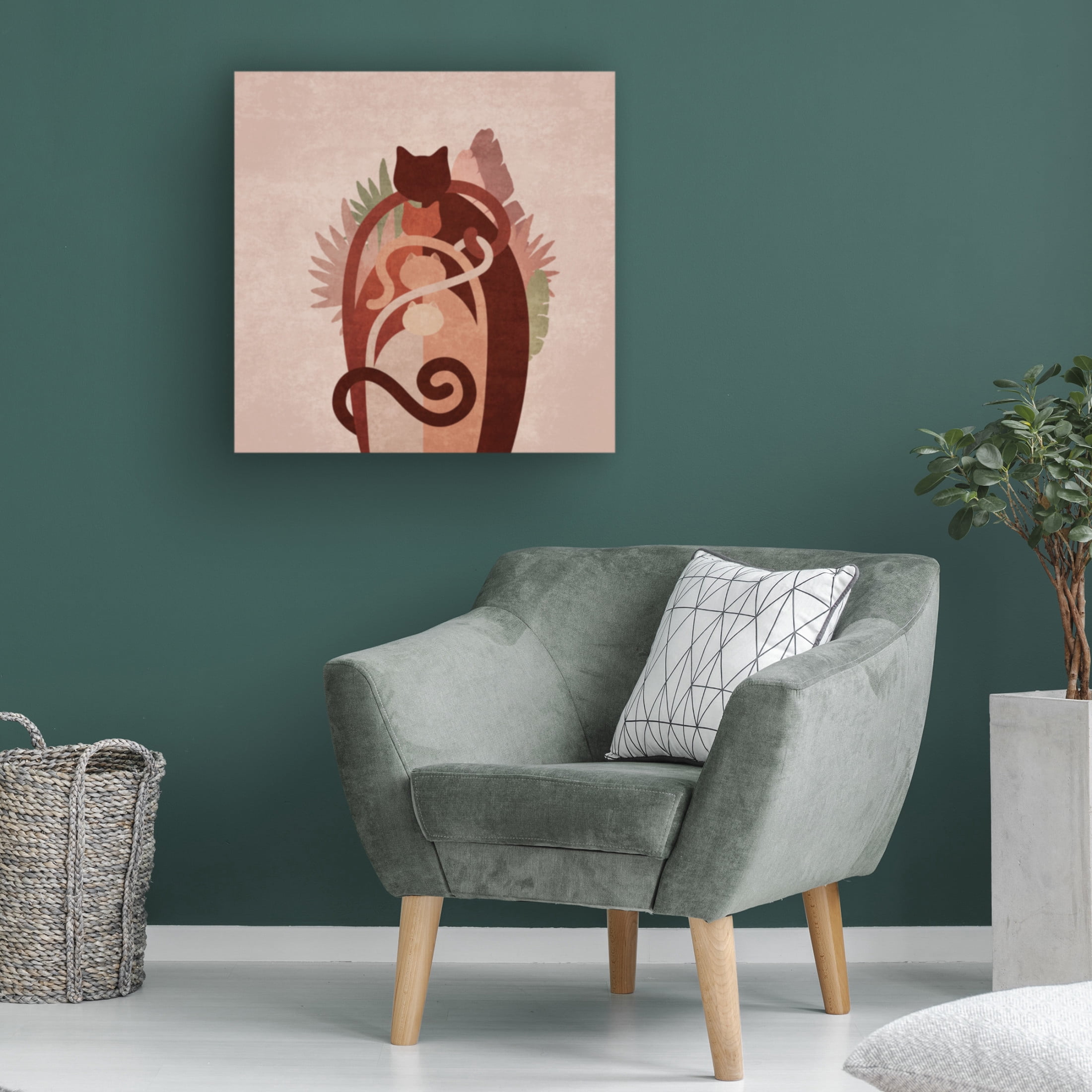Trademark Fine Art Emel Tunaboylu  Cat Gang Boho Copy Canvas Wall Art