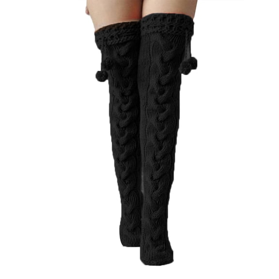 Coduop Women Long Knitted Stockings Winter Knit Thigh High Over The Knee Socks