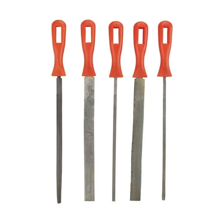 

5 Piece 8 Inch Steel Files Set with Easy-to-Grip Handles - F-30800-86