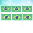 thumbnail image 2 of EeaseMX 20 banderas pequeñas de Brasil para sujetar con palo, banderas internacionales de países del mundo, banderines para decoración de fiestas., 2 of 7