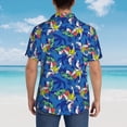 thumbnail image 6 of Daiia Sharks Skateboarding With Palm Hawaiian Shirt for Men Gentle Cotton Regular Short Sleeve Casual-Small, 6 of 9