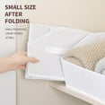 thumbnail image 3 of Closet Organizers Bins 6 Packs - Large Closet Shelf Organizer with Handles, Fabric Trapezoid Storage Bins, Collapsible Storage Cubes for Clothes, Towels, Light Gray, 3 of 14