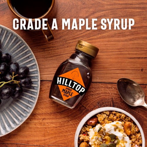 Hilltop Amber Maple Syrup 230g, British Import (Pack of 2)