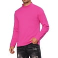 thumbnail image 4 of INSPIRE CHIC Turtleneck T-Shirt for Men's Mock Neck Long Sleeves Basic Pullover Tee Shirts, 4 of 6