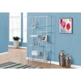 thumbnail image 2 of Monarch Bookcase 72"H / Silver Metal With Tempered Glass, 2 of 5