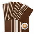 thumbnail image 2 of Vintage Brown Striped Linen Placemats Set of 4,Wipeable Washable Table Mats for Dining Tables, Geometric Modern Art Place Mats for Kitchen Event Party Tabletop Decor, 2 of 9