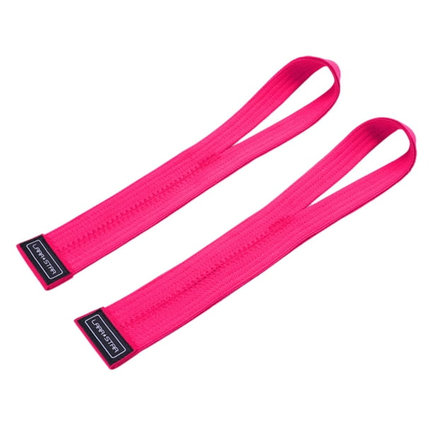 1 par de correas de levantamiento de pesas, correas de peso muerto, agarre de mano, vendas de soporte de muñeca para Rosa