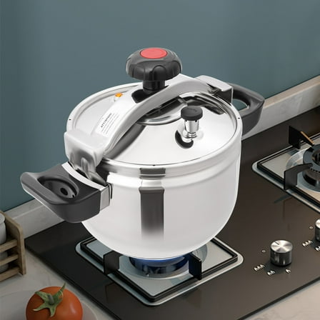 Stainless Steel Pressure Cooker, 7.4 QT Cooking Pressure Cooker with Automatic Pressure Limiting for Valve One-handed Lid Opening Heat-Resistant Handle for Cooking and Stewing in The Kitchen