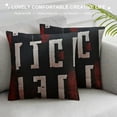 thumbnail image 3 of Throw Pillow Cushion Covers - Black Embroidery H Letter Luxury Modern Style Couch Sofa Pillow Cover for Living Room Bedroom, 3 of 5