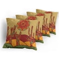 thumbnail image 5 of Ambesonne Tribal Throw Pillow Cover 4 Pack, Tribal Design Cactus, 18", Multicolor, 5 of 7
