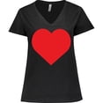 thumbnail image 3 of Inktastic Red Heart Women's Plus Size V-Neck T-Shirt, 3 of 5