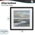 thumbnail image 4 of Stupell Industries Modern Calm Riverbend in Greys Black Framed Print Under Glass, 13 x 13, by Christy McKee, 4 of 8