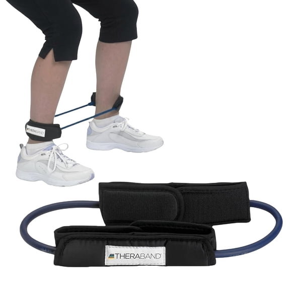 THERABAND Resistance Tubes, Level 5, Extra Heavy Blue, 5.8 lbs Resistance, 12 Inch, 1 Pack