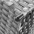thumbnail image 3 of Cesto de lavandería MU:4LIFE 110L con bolsa dividida 2 secciones tapa ratán sintético gris oscuro, 3 of 5