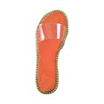 thumbnail image 2 of Women's Summer New Large Size Clear Line Strap To Wear Beach Flat Slippers Light Sandals Summer Sandals Orange 43, 2 of 4