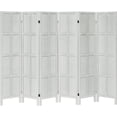 thumbnail image 6 of 6 Panel Room Divider, 5.6Ft Tung Wood Room Divider, Vintage Minimalist Room Dividers Wall, Room Dividers and Folding Privacy Screens, Partition Room Dividers for Bedroom, White, 6 of 9