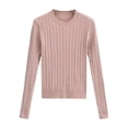 thumbnail image 1 of Timegard Chandails pour Femmes Col Rond Manches Longues Chandail Automne Hiver Décontracté Confortable Bas, 1 of 4