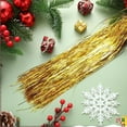 thumbnail image 4 of 3000 Pcs Christmas Tree Tinsel Gold Icicle Strands Hanging Metallic Foil Fringe Tinsel Curtain Decorations for Xmas Wedding Birthday Party Holiday Home Decor 19.6 inch By HXRH, 4 of 7