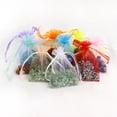 thumbnail image 5 of 50Pcs Organza Bag Jewelry Packaging Gift Candy Wedding Party Goodie Packing Favors Pouches Drawable Bags Present Sweets Pouches dark green 13x18cm, 5 of 6