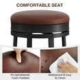 thumbnail image 5 of 360° Swivel Bar Stools, 24" Backless Counter Height Bar Stools with Footrest, Pu Leather Upholstered and Metal Frame, for Kitchen Island, Dining Room, Home Bar, 5 of 9