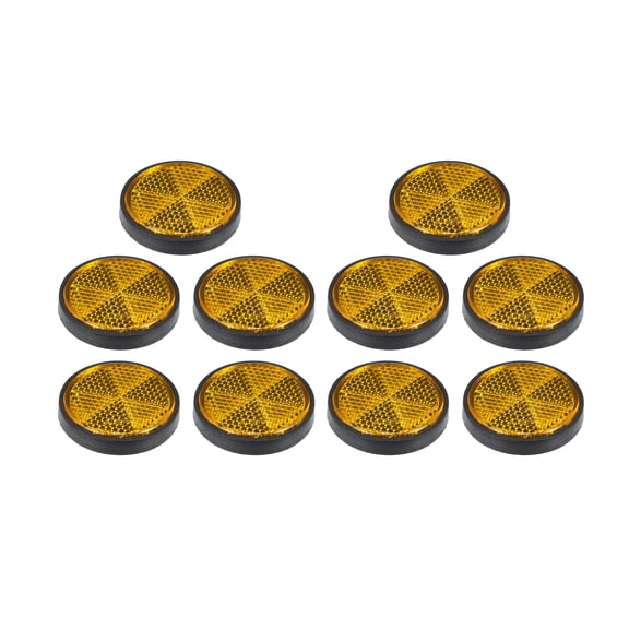 10pcs M6x1.0 M6x1.0 Orange Plastic Universal Screw Mount Reflective Warning Reflector for Motorcycle Bicycle