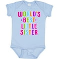 thumbnail image 3 of Inktastic Worlds Best Little Sister Girls Baby Bodysuit, 3 of 5