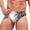 Grey, variant on Men's Rainbow Strips Nylon Bikini Swim Briefs Drawstring Sexy Low Rise Swimwear Men'S Speedo Swim Brief(Yellow,M)