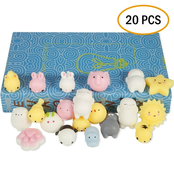 20Pcs Mini Mochi Squishy Toys Cute Animal Squishies Squishy Stress Relief Toys Gifts for Kids Girls Boys