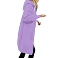 thumbnail image 2 of ZyeKqe Long Hoodies for Women Zipper Fleece Hooded Jacket Fall Winter Lightweight Casual Tunic Sweatshirts with Pockets, 2 of 6