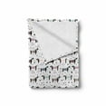 thumbnail image 2 of Dog Soft Flannel Fleece Throw Blanket, Hand Drawn Dachshund Silhouettes on Monochrome Dotted Background Nursery Theme Image, Cozy Plush for Indoor and Outdoor Use, 70" x 90", Multicolor, by Ambesonne, 2 of 6