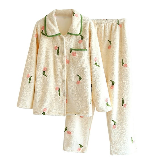 Tbopshirt Pajamas for Women,Women's Soft And Comfortable Couples' Winter Large Thickened And Plushed Home Set,Womens Pajama Sets