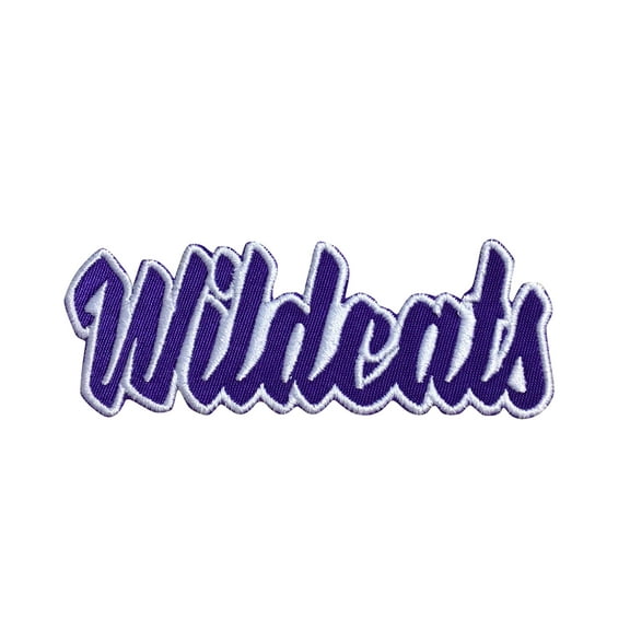 Wildcats - Purple/White - Team Mascot - Words/Names - Iron on Applique/Embroidered Patch