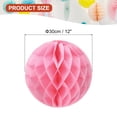 thumbnail image 2 of Uxcell Tissue Paper Pom Poms Flower Balls, Party Hanging Paper Flower Balls Decoration for Birthday Wedding Home Decor Pink 12, 2 of 6