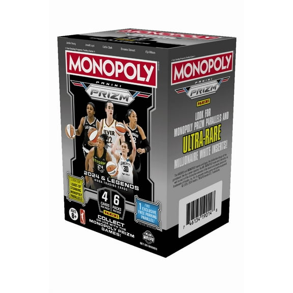 2024 Panini Monopoly Prizm WNBA Trading Card Box (Blaster) Panini Exclusive