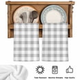 thumbnail image 5 of Grey Plaid Kitchen Towels Set of 3, Gradient Geometric Buffalo White Checkered Absorbent Dish Towels for Kitchen, Microfiber Hand Towel, Quick Drying Tea Towel for Cleaning Decorative Dishcloths, 5 of 7